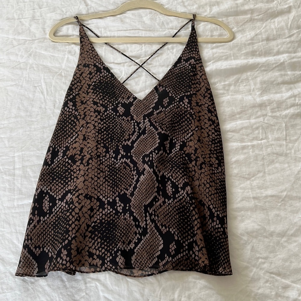 Zara blouse, snake print blouse.